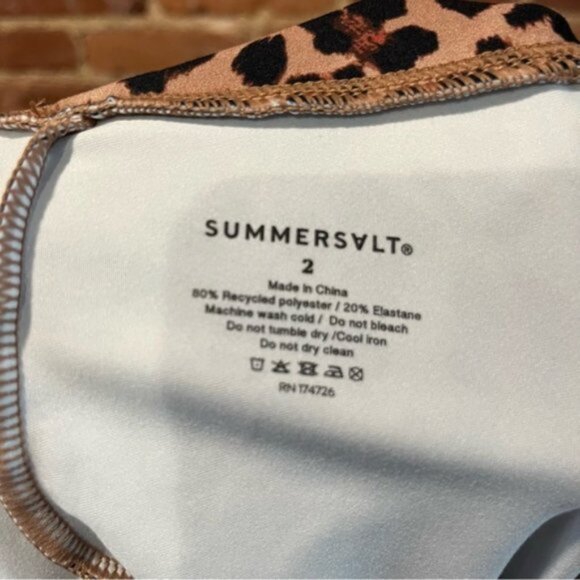 Summersalt The Do-It All High Rise 7/8 Leggings Terracotta Leopard Size 2 - Picture 5 of 5